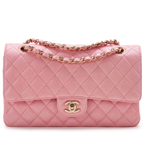 Chanel Classic Double Flap Quilted Iridescent Caviar Gold